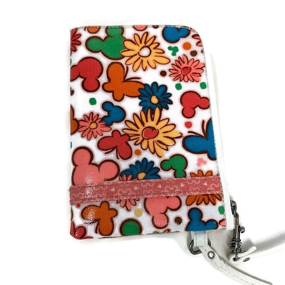 Disney Parks Faux Leather Mickey Mouse Wristlet Wallet - Picture 4 of 6